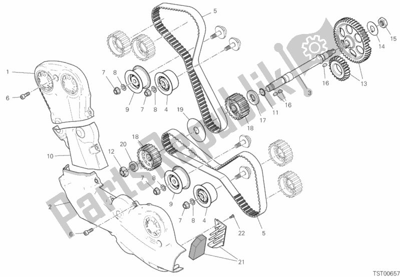 Todas las partes para Sistema De Cronometraje de Ducati Multistrada 950 S SW Thailand 2019